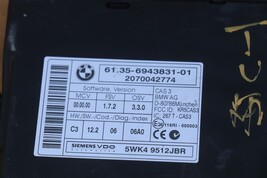 08 Bmw E60 E82 E80 E92 135i 335i 535i N54 ECU DME CAS-3 Ignition Fob 7573863 image 5