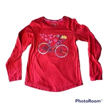 Hanes Girls XL Pink Long Sleeve Bicycle Crew Neck Cotton T-Shirt - £5.07 GBP