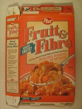 POST Cereal Box 1995 FRUIT &amp; FIBRE Peaches, Raisins, Almonds 15 oz [G7e5] - $8.77
