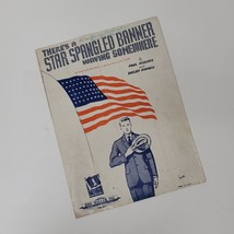 There&#39;s a Star Spangled Banner Waving Somewhere 1942 WW2 American Flag Cover Art - £2.22 GBP