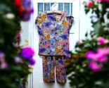 Tommy Bahama Womens 2 Pc Pajama Set Sz L Cotton Blend Floral Tropical Co... - $31.68