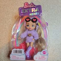 Barbie Extra Minis Fluffy Purple Dress 6-Inch Doll NEW - £7.40 GBP