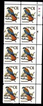 U S Stamps - ONE cent stamp COMMEMORATIVE American Kestrel 1999 Block of 21 - $3.00