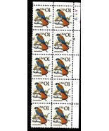 U S Stamps - ONE cent stamp COMMEMORATIVE American Kestrel 1999 Block of 21 - $3.05 CAD
