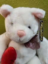 VTG 1998 KELLYTOY Heart Teddy Bear Plush 14in Stuffed Animal Toy Valentines Day  - £23.86 GBP