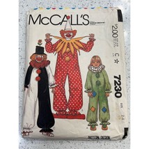 Vintage McCalls Clown Costume Sewing Pattern 7230 Size 2-4 - £2.86 GBP