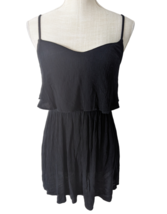 Topshop Womens Black Ruffle Strappy Mini Dress SZ 2 - £19.32 GBP