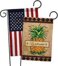 Welcome Pineapple - Impressions Decorative USA - Applique Garden Flags Pack - GP - £24.36 GBP