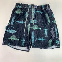 Newport Blue Beach Side Swordfish Print Mens Swim Shorts Size Large - £10.97 GBP