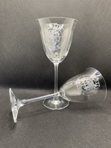 Austin Healey wine glass pair. Etched logo.  21cm X 10cm - $21.18