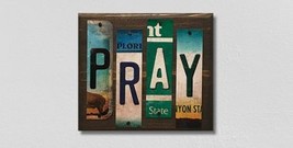 Pray License Plate Tag Strips Novelty Wood Sign WS-111 - £43.92 GBP