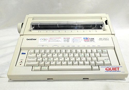 #S6A Brother AX-250 Electric Typewriter W/Print Keyboard Cover &amp; Power Cord - $241.56