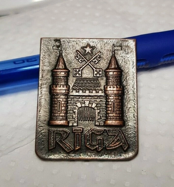 Old and RARE Vintage USSR Soviet Latvia RIGA City pin badge Collectibles... - $673.82 MXN