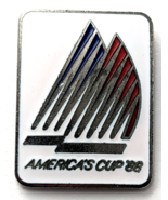 Vintage 1988 America’s Cup Pin Abstract Sailboat Logo Yacht Nautical Rac... - €12,75 EUR