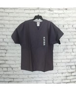 White Swan Fundamentals Scrub Top Unisex Large Gray Pocket Short Sleeve ... - €10,59 EUR