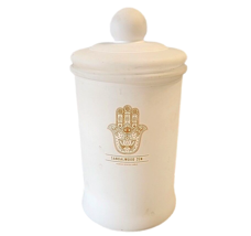 Empty White Candle Jar Canister Storage Container Clean - £12.69 GBP