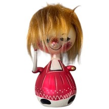 Vintage De Carlini Italian Clown Girl Christmas Mercury Glass Ornament MCM 6&quot; - £45.67 GBP