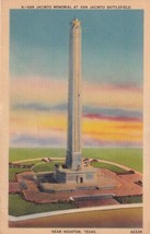 Houston Texas TX San Jacinto Memorial Battlefield Postcard C24 - £2.34 GBP