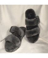 New UGG Fuzz Yeah Women&#39;s Slide On Slipper Gray Size 6 - $1,715.18 MXN