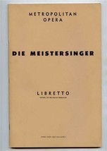 Die Meistersinger Von Nurnberg Metropolitan Opera Libretto Wagner  - £14.09 GBP