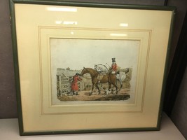 Rare Henry Alken Hand Tinted Print Lithograph Hunting Recollection Plate No.11 - £33.45 GBP