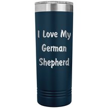 Love My German Shepherd v4 - 22oz Insulated Skinny Tumbler - Navy - £26.37 GBP