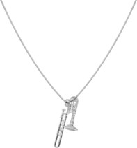 Trombone Musical Instrument Necklace By Spinningdaisy. - $35.96