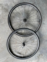 Set of Bontrager TLR Road Bike Wheels w/ Tires &amp; Shimano Teeth - £156.89 GBP