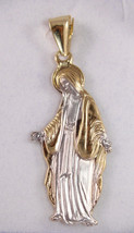 Egyptian Gold 18k Miraculous Pendant Virgin MARY Saint Mary MADONNA Charm 6.5 Gr - £731.11 GBP