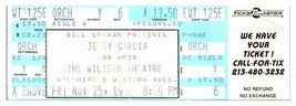 Jerry Garcia Band Untorn Ticket Stub November 25 1988 Los Angeles California - £35.29 GBP
