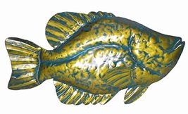 LG GROUPER SNAPPER SPORT FISH METAL WALL ART TROPHY NAUTICAL COASTAL BOA... - $45.48