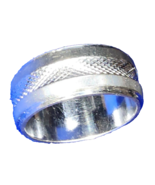 14K White Gold  ArtCarved Wedding Band ~Size 7.5  ~7MM Width ~7.45grams~... - $845.96