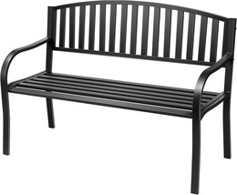 The Vivohome 50-Inch Cast Iron Metal Frame Patio Park Bench Is, And Lawns. - £163.55 GBP