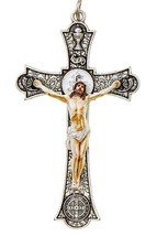 Holy Mass Silver toneCrucifix, New #AB-092 - £4.73 GBP