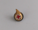 Vintage American Red Cross Blood Donors Blood Droplet Gold Tone Lapel Ha... - $7.28