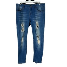 VIP Jeans Junior Women&#39;s Distressed Skinny Denim Jeans Size 11/12 - £18.43 GBP