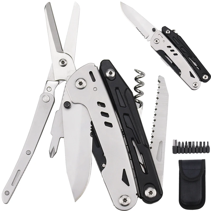 Pliers folding knife scissors plier saw outdoor camping edc equipment folding multitool thumb200