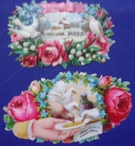 Vintage Victorian Die Cut Calling Cards Set of 2 - £3.13 GBP