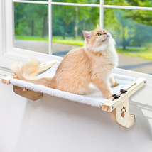 Cat Sill Window Perch Sturdy Cat Hammock Window Seat with Wood &amp; Metal F... - $31.89