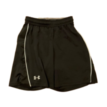 Under Armour Black Athletic Gym Shorts Boys Youth Small Workout Sporty - $8.00