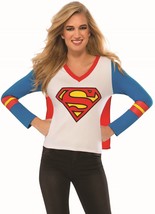 Rubie&#39;s Women&#39;s DC Comic Superhero Supergirl Sporty Tee w/ Cape Multicol... - £14.38 GBP