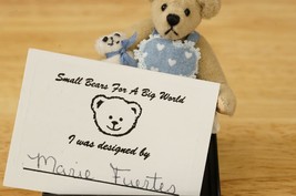 World of Miniature Bears Toy Pregnant Teddy Bear It&#39;s A Boy 628 Marie Fuertes - £23.50 GBP