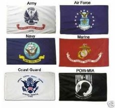 Wholesale Lot of 2x3 ft 5 Branches Military Set and Pow Mia Flags 2&#39;x3&#39; ... - £26.28 GBP