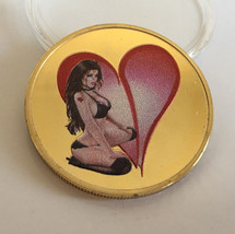 Queen of Hearts Gold Poker Card Guard - $8.90