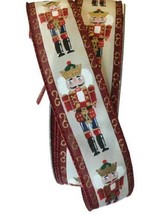 1.5 in Wide X 50 Yards - Premium Holiday Wired Ribbon - Nutcracker With ... - £13.79 GBP