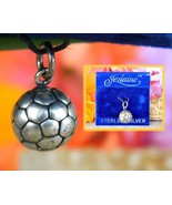 Vintage Soccer Ball Bracelet Charm Pendant Sterling Silver Jezlaine - £15.68 GBP