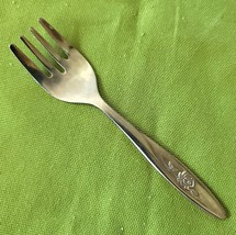 Oneida Stainless Deluxe Lasting Rose Baby Fork The First Years 4 1/2&quot; Ta... - £3.68 GBP