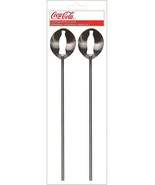 Coca-Cola Stainless Steel Beverage Stirrers Pack of 2, Coca-Cola Licensed - $162.16 MXN