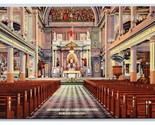 Jackson Square Cathedral Interior New Orleans LA UNP Linen Postcard Y6 - $1.93