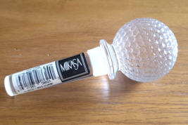 MIKASA TEE TIME Golf Ball Bottle Stopper T8175/900 Austrian Crystal NWT - $11.99